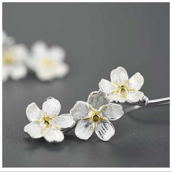 🎁 Artisan Handmade 925 Silver The Zytka Flower Earrings - Picture 5 of 9